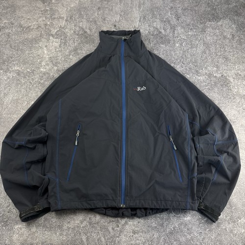 Rab navy full zip - navy, softshell